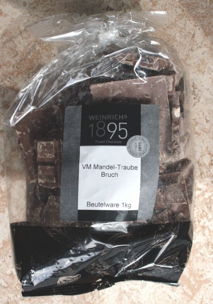 Schokolade Mandeln mit Trauben